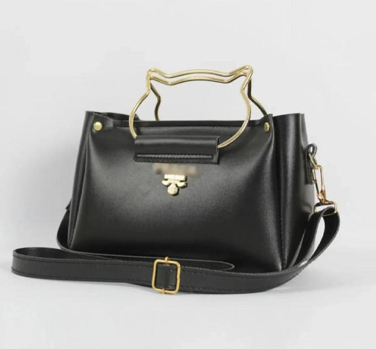 Girl's lather plain bag