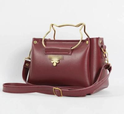 Girl's lather plain bag