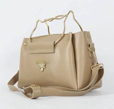 Girl's lather plain bag