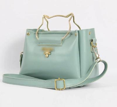Girl's lather plain bag