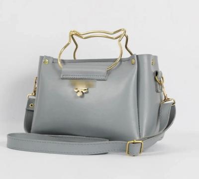 Girl's lather plain bag