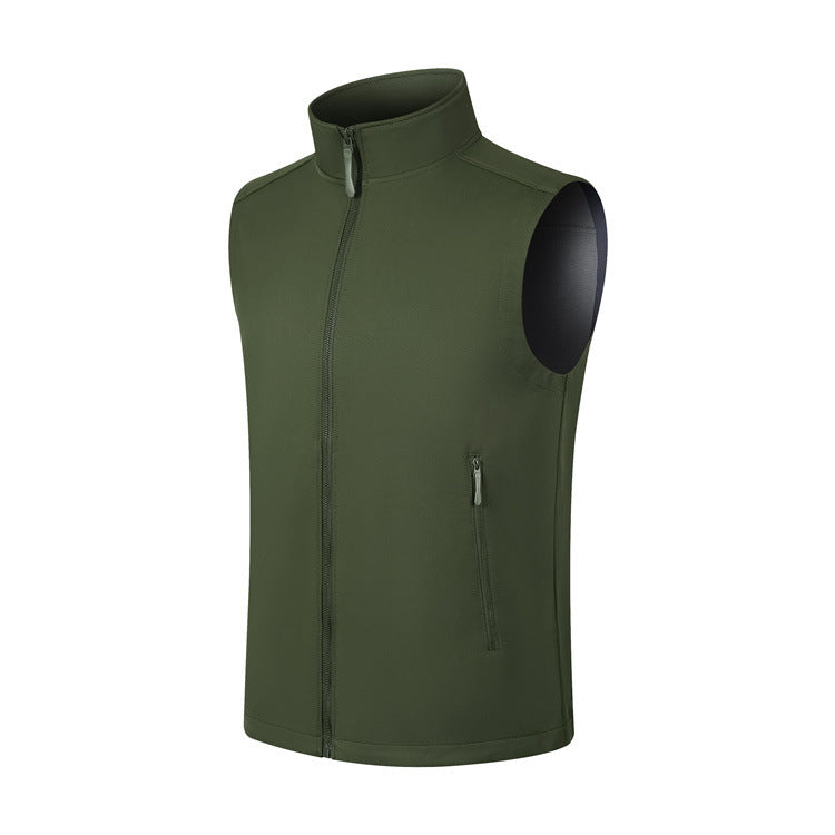 Fleece-lined Solid Color Vest Warm Vest Fashion Tops
