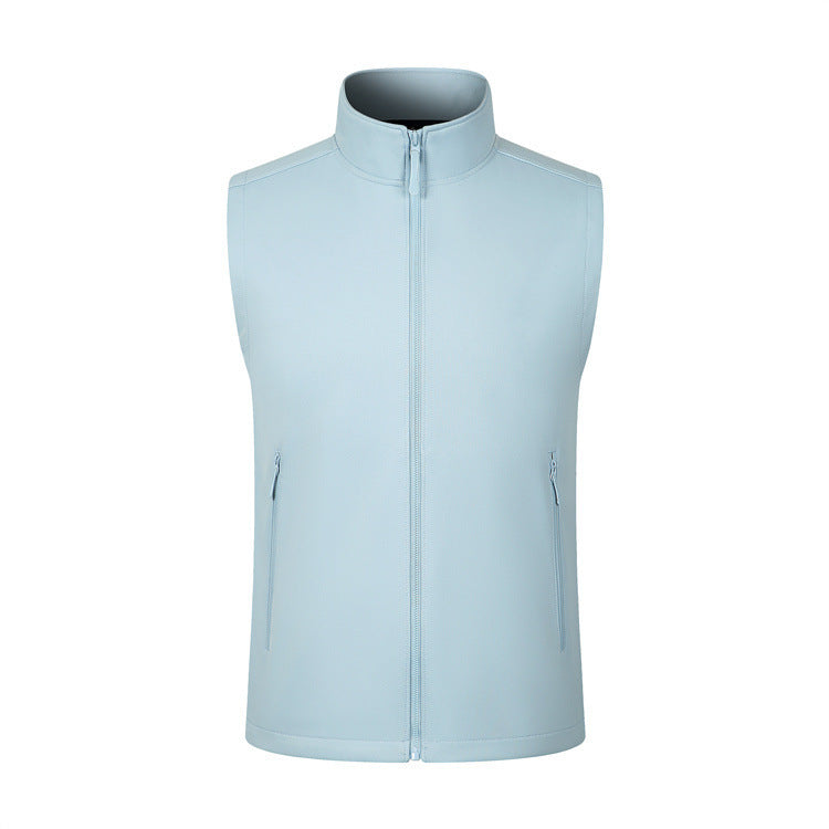 Fleece-lined Solid Color Vest Warm Vest Fashion Tops