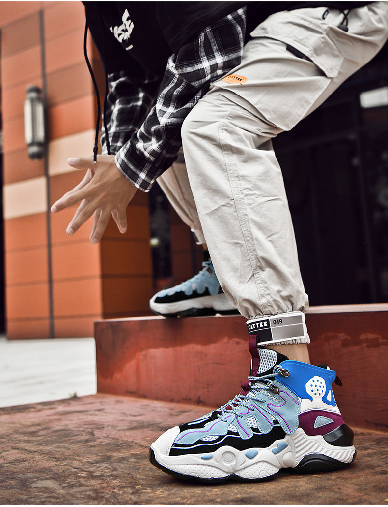 High-top street shooting student shoes men's trendy shoes