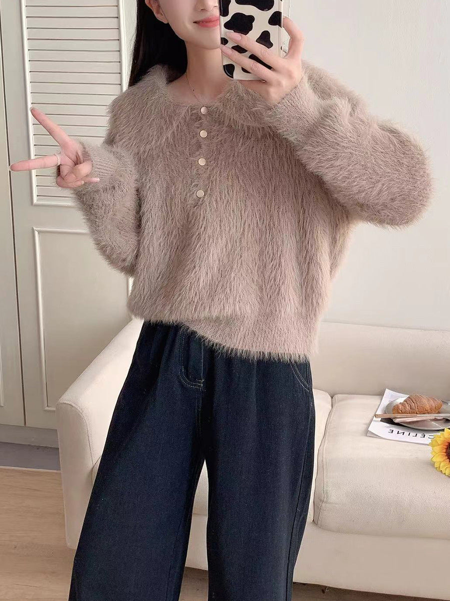 Loose Soft High-grade Sweater Top For Women