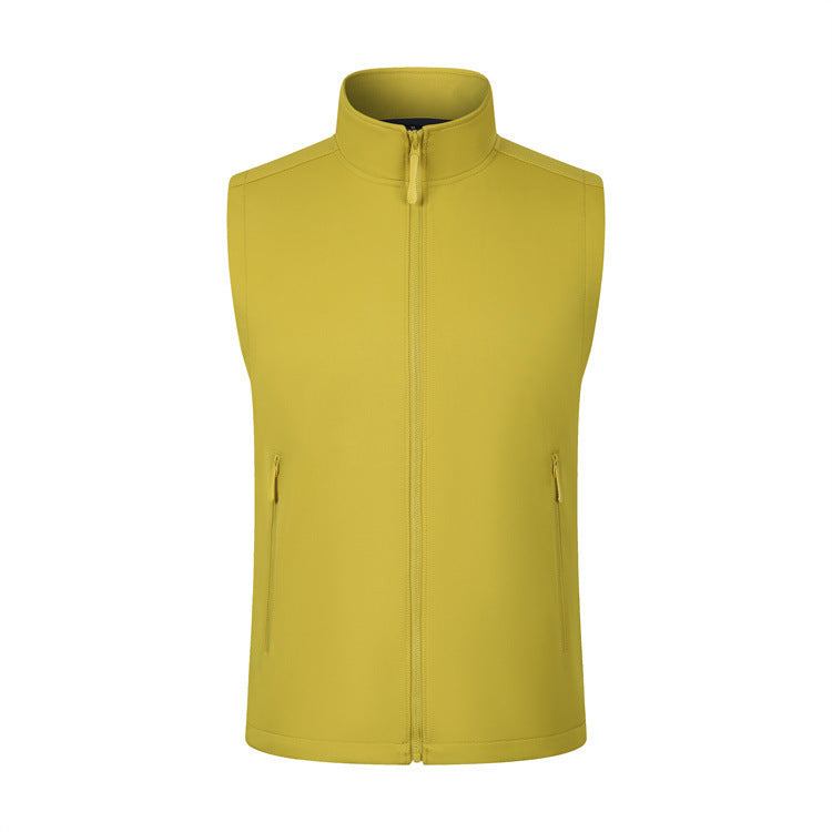 Fleece-lined Solid Color Vest Warm Vest Fashion Tops