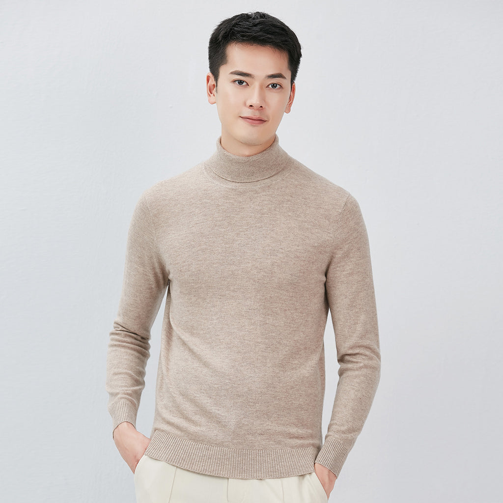 Full wool sweater men's two lapels