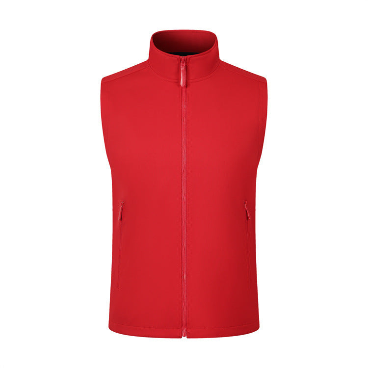 Fleece-lined Solid Color Vest Warm Vest Fashion Tops