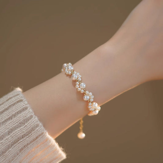 Resin Plated Beautiful Pearl Bracelet