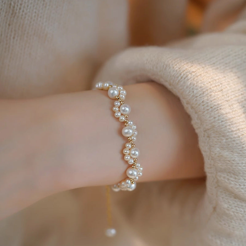 Resin Plated Beautiful Pearl Bracelet