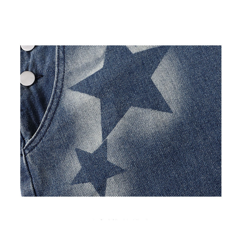 Straight Leg Wide Leg Denim Strap Pants