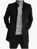 Wool Mid-length Zipper Plus Size Fake Two-pieces Coats