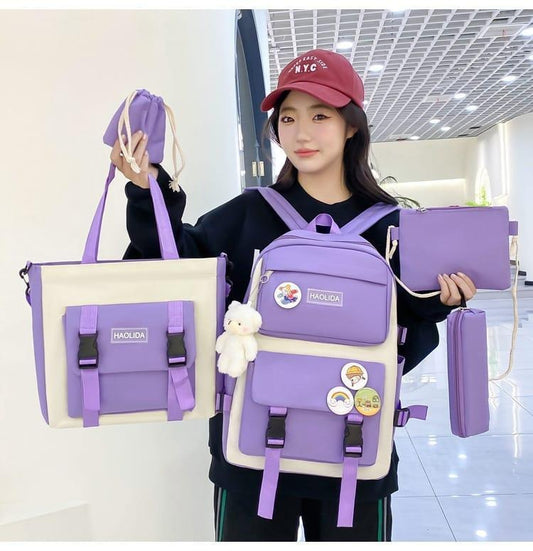 4 Pcs Set School Bags